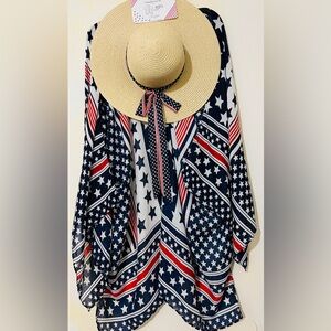 RUANA & FLOPPY HAT SET